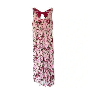 Siren Lily Maternity Sleeveless Maxi Dress Mauve Floral Women’s Medium